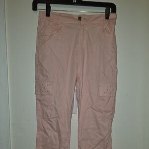 Derek Heart Light Pink Cargo Pants